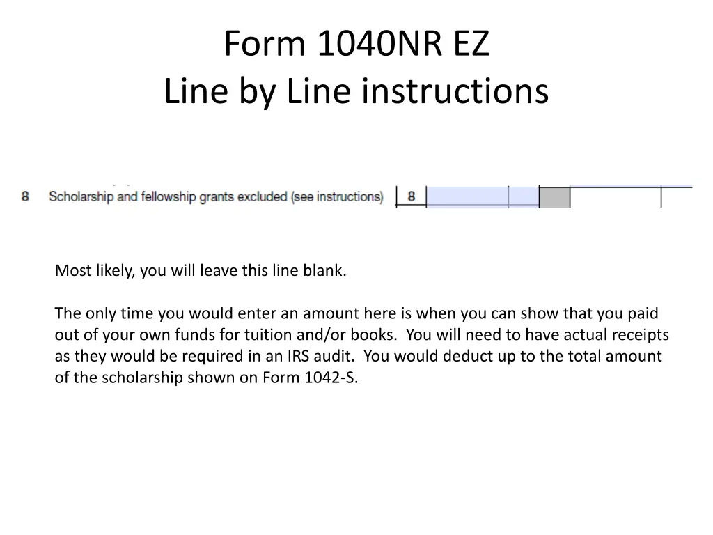 form 1040nr ez line by line instructions 11