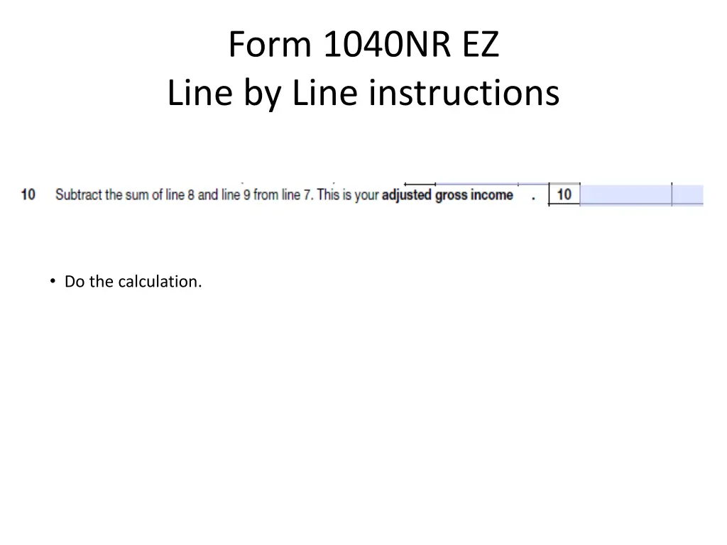 form 1040nr ez line by line instructions 13