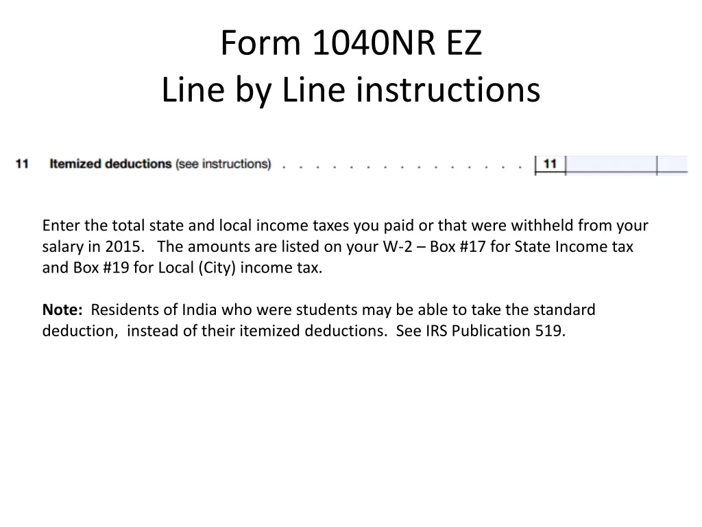 form 1040nr ez line by line instructions 14