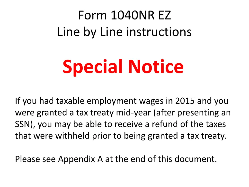 form 1040nr ez line by line instructions 2