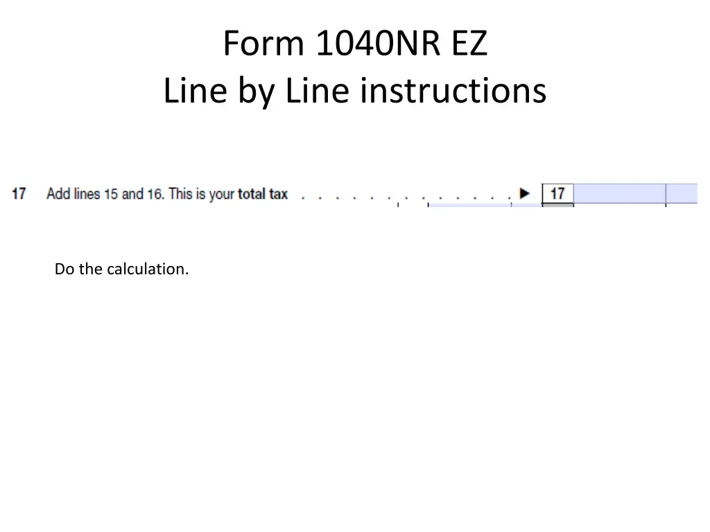 form 1040nr ez line by line instructions 20