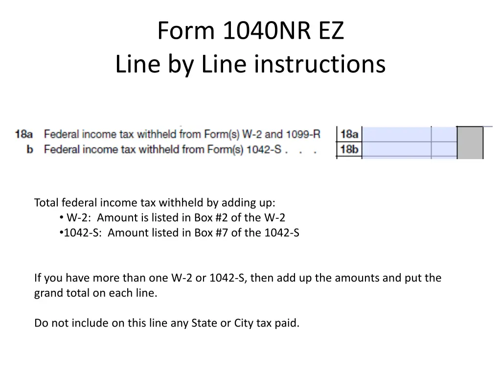 form 1040nr ez line by line instructions 21