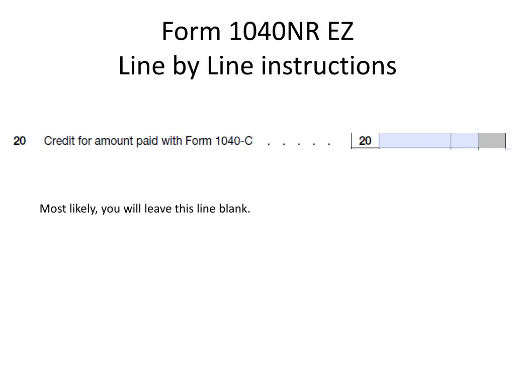 form 1040nr ez line by line instructions 23