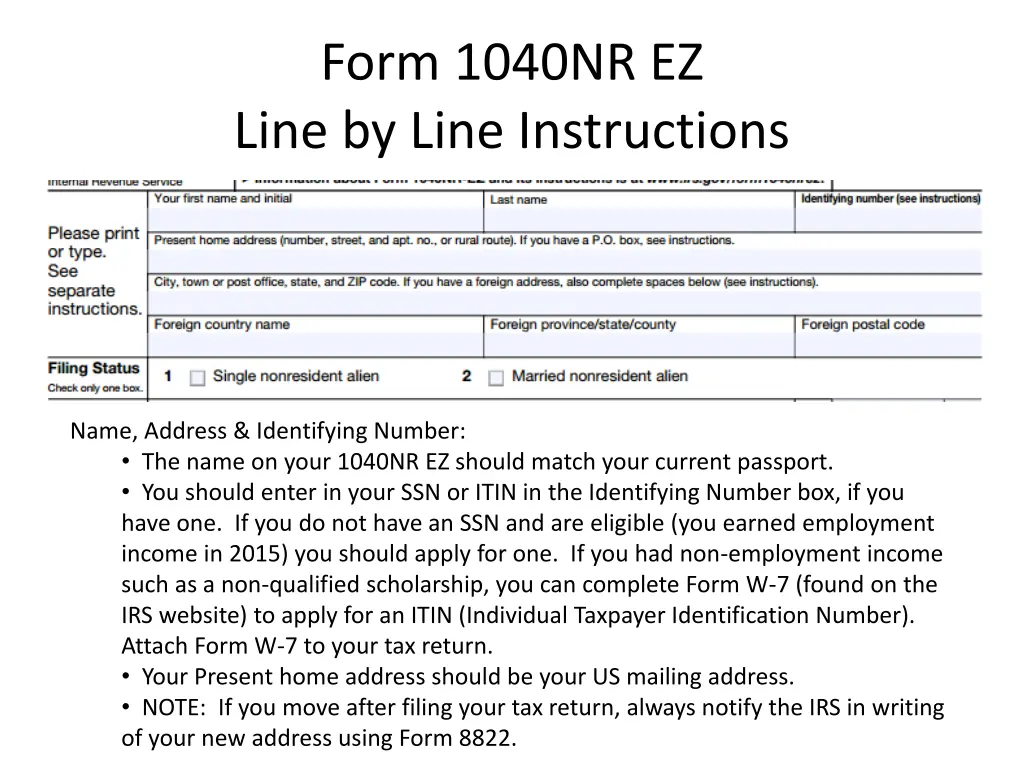 form 1040nr ez line by line instructions 3