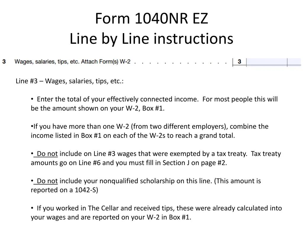 form 1040nr ez line by line instructions 5