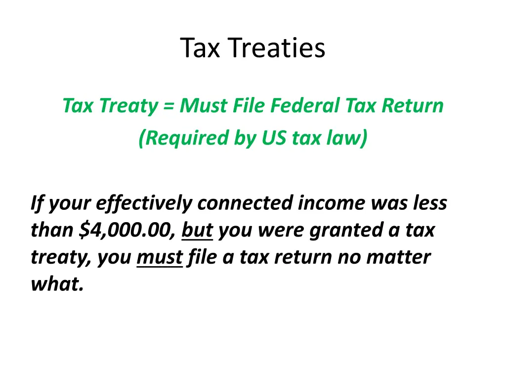 tax treaties