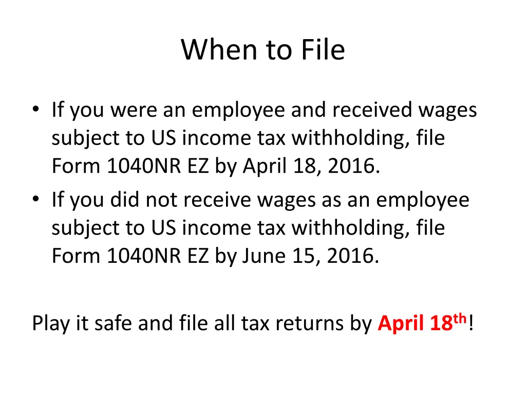 when to file