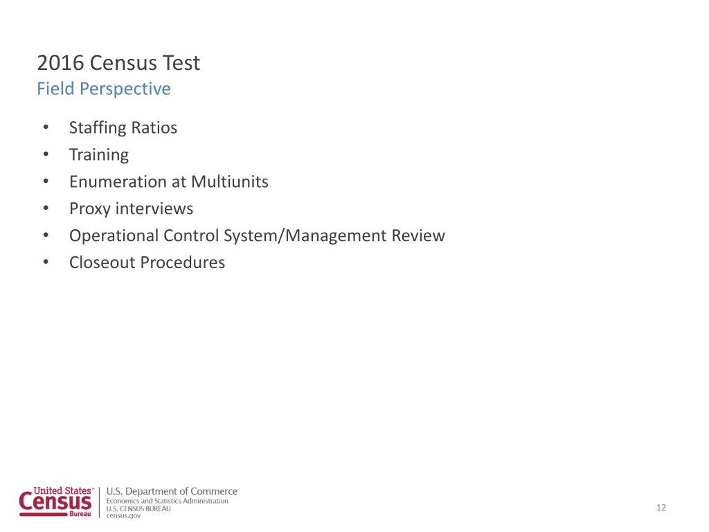 2016 census test field perspective