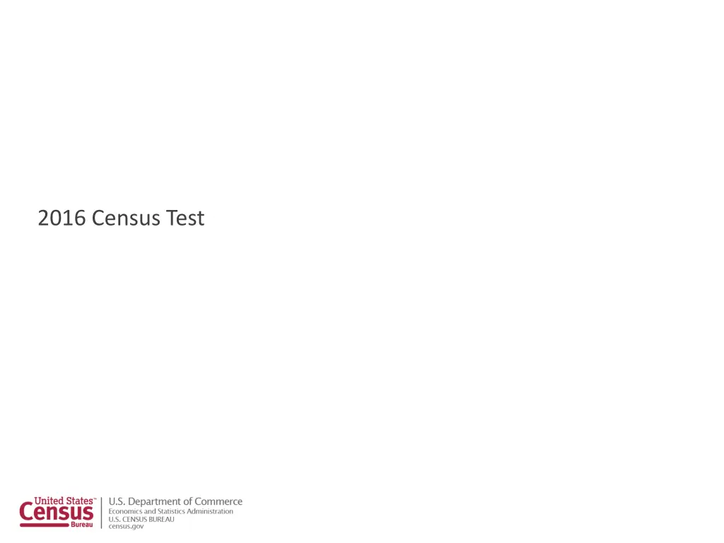 2016 census test