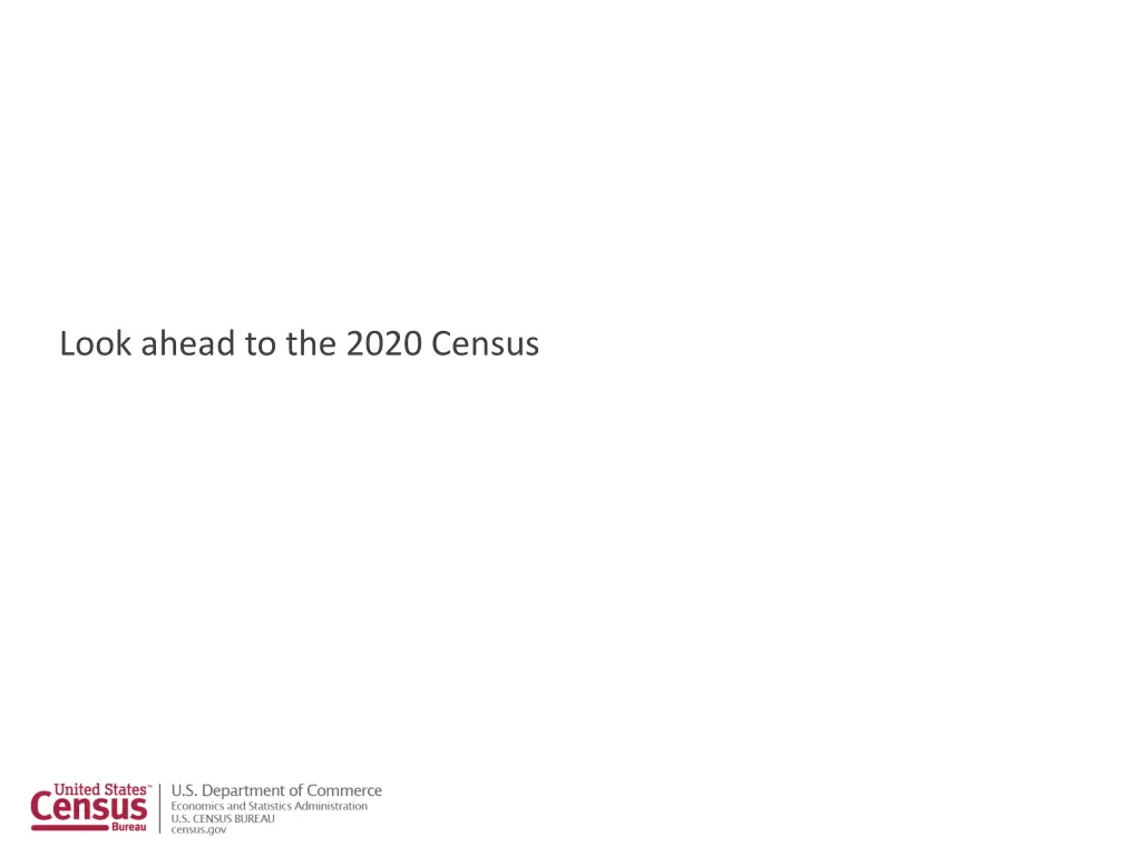 look ahead to the 2020 census