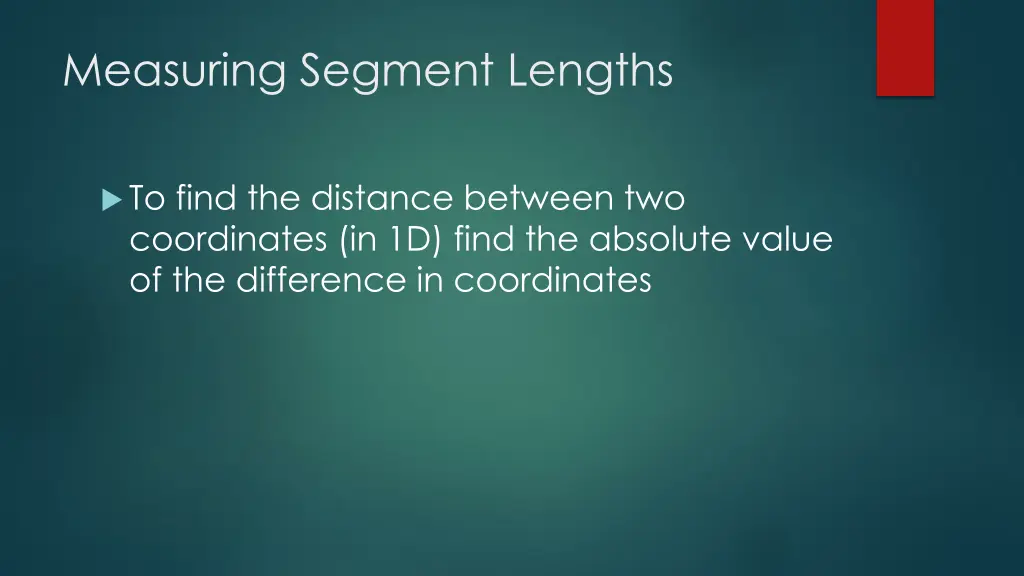 measuring segment lengths