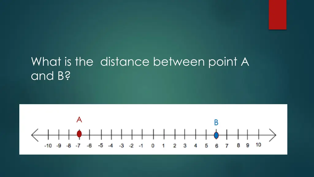 what is the distance between point a and b