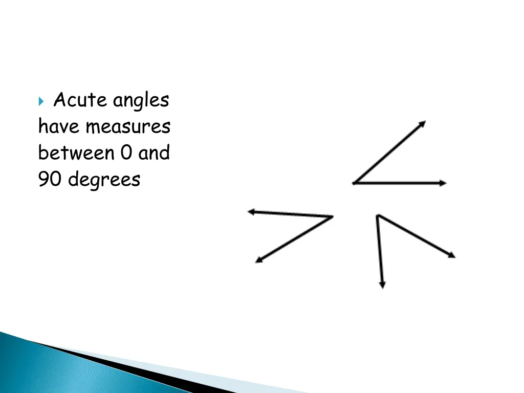 acute angles have measures between