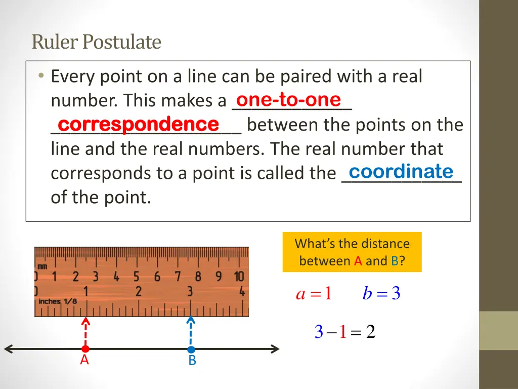 ruler postulate