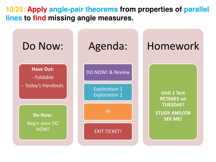 10 25 apply angle pair theorems from properties