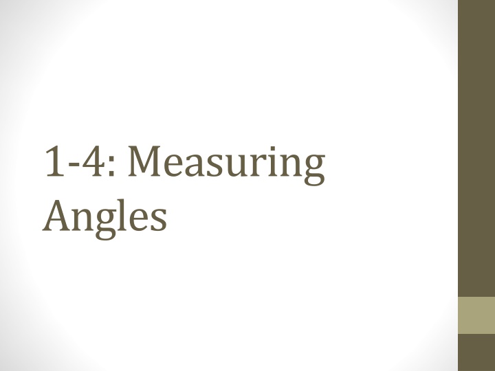 1 4 measuring angles