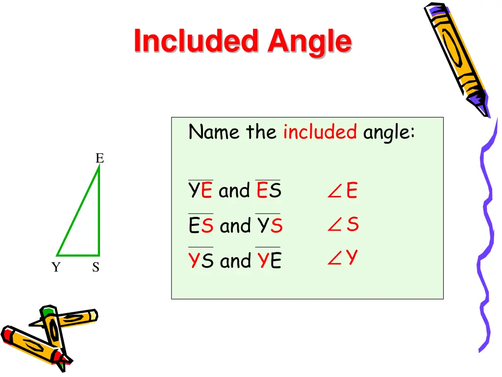 included angle 1