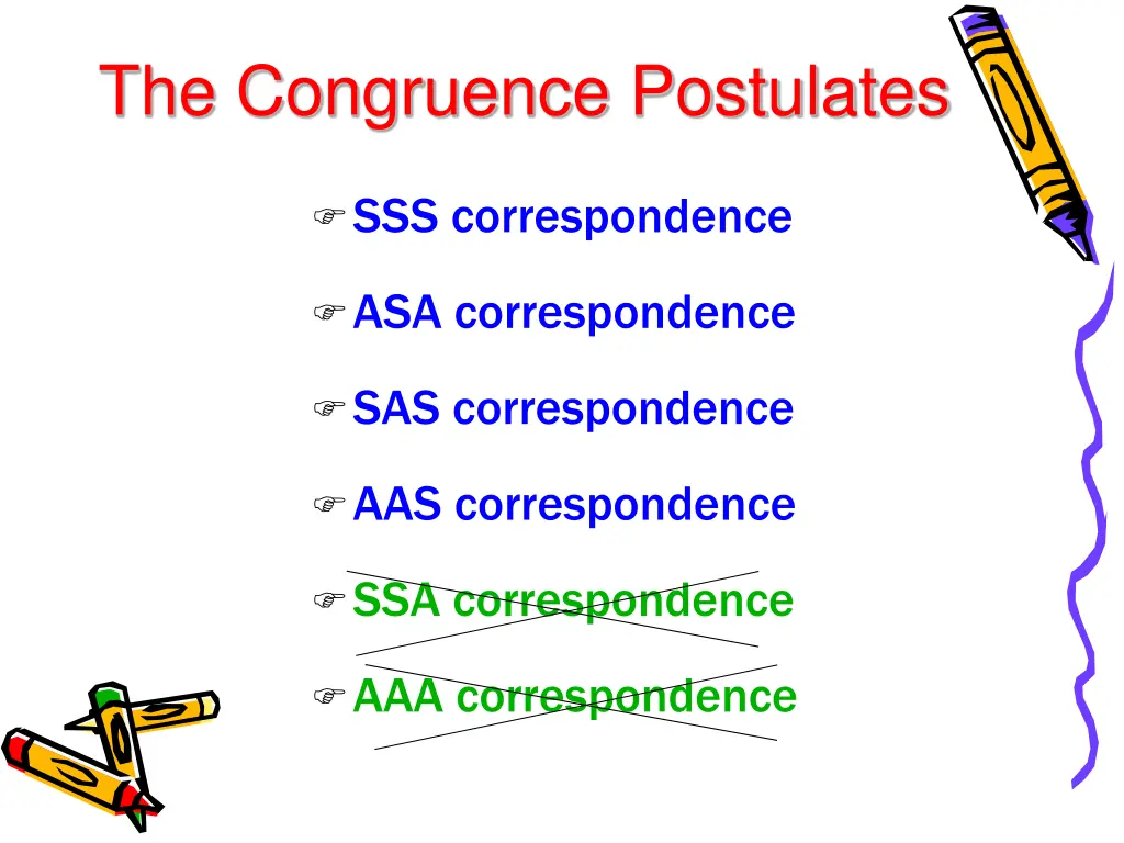 the congruence postulates