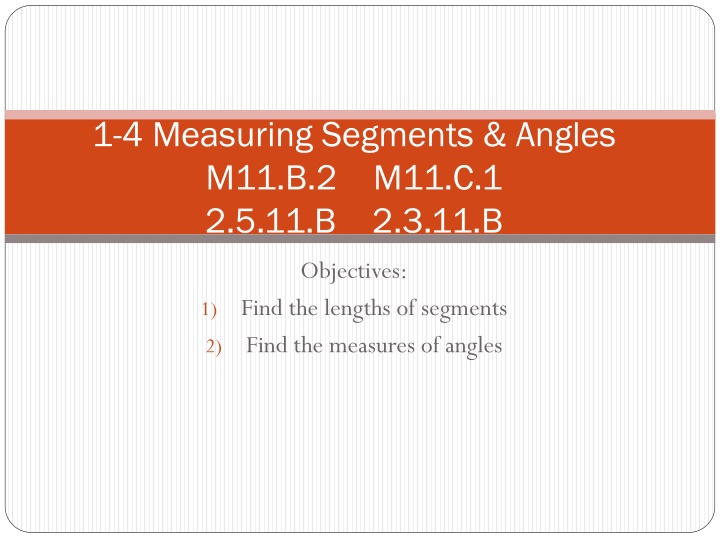 1 4 measuring segments angles