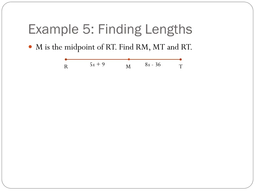 example 5 finding lengths