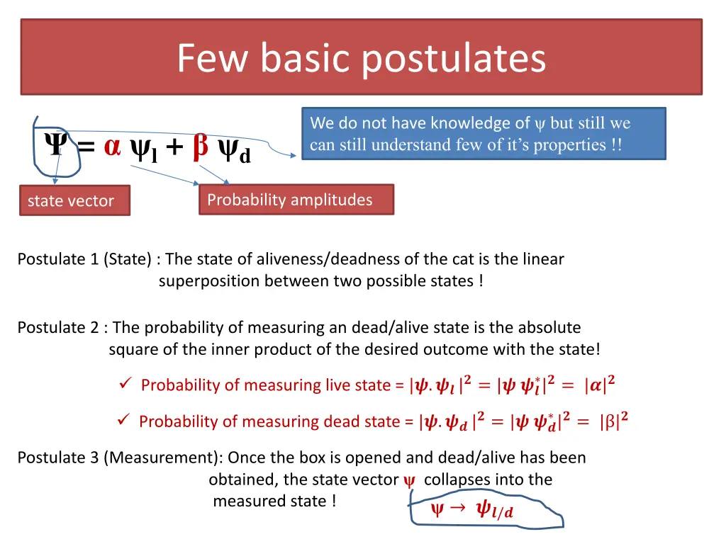 few basic postulates