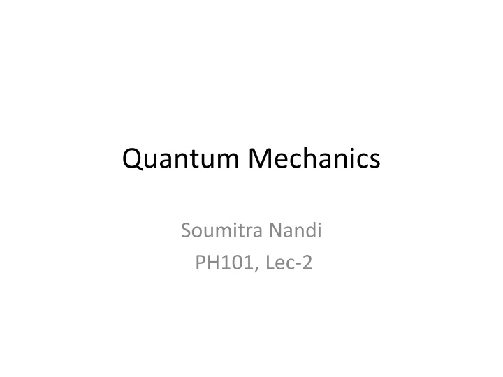 quantum mechanics