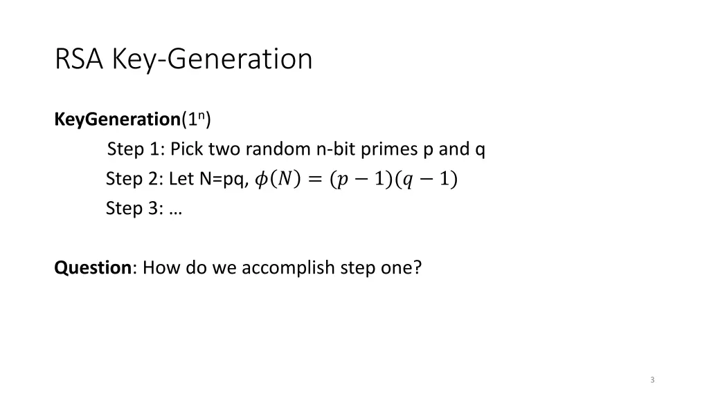 rsa key generation