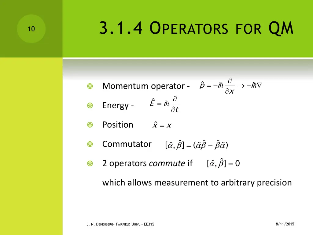 3 1 4 o perators for qm