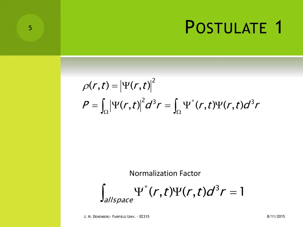 p ostulate 1