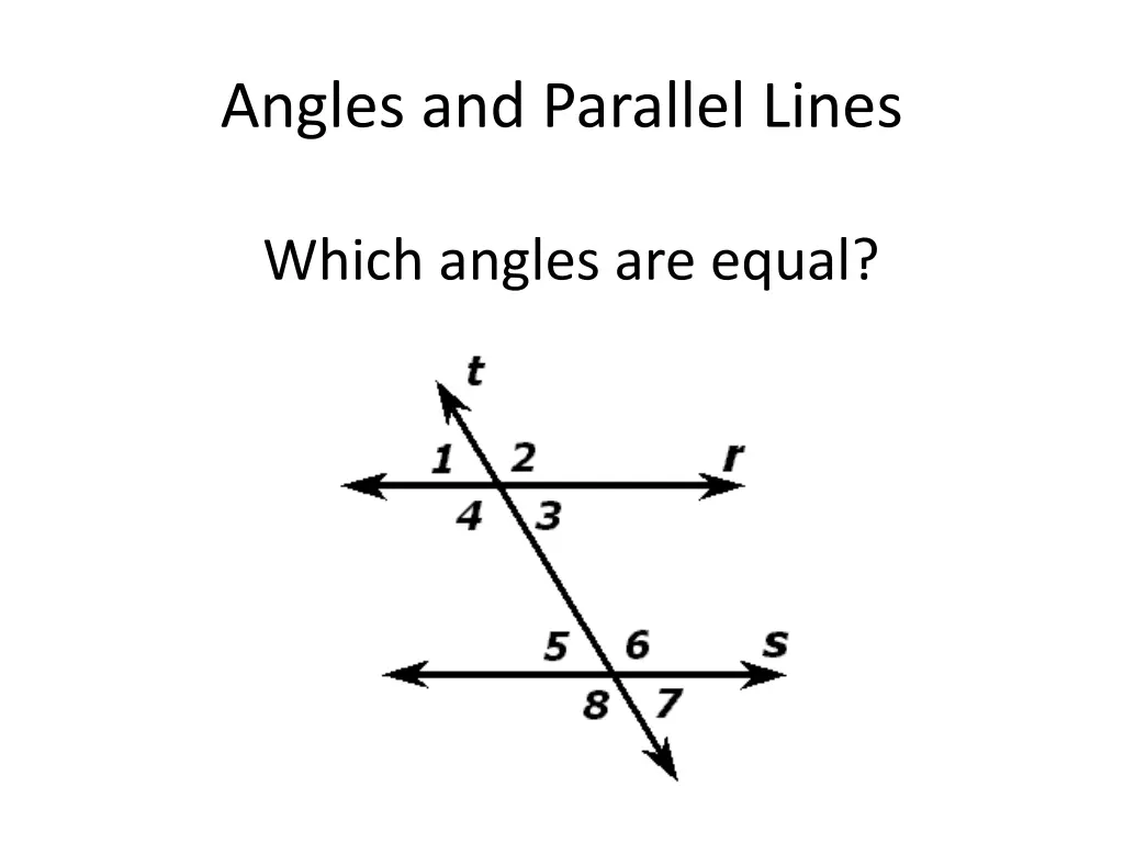 angles and parallel lines