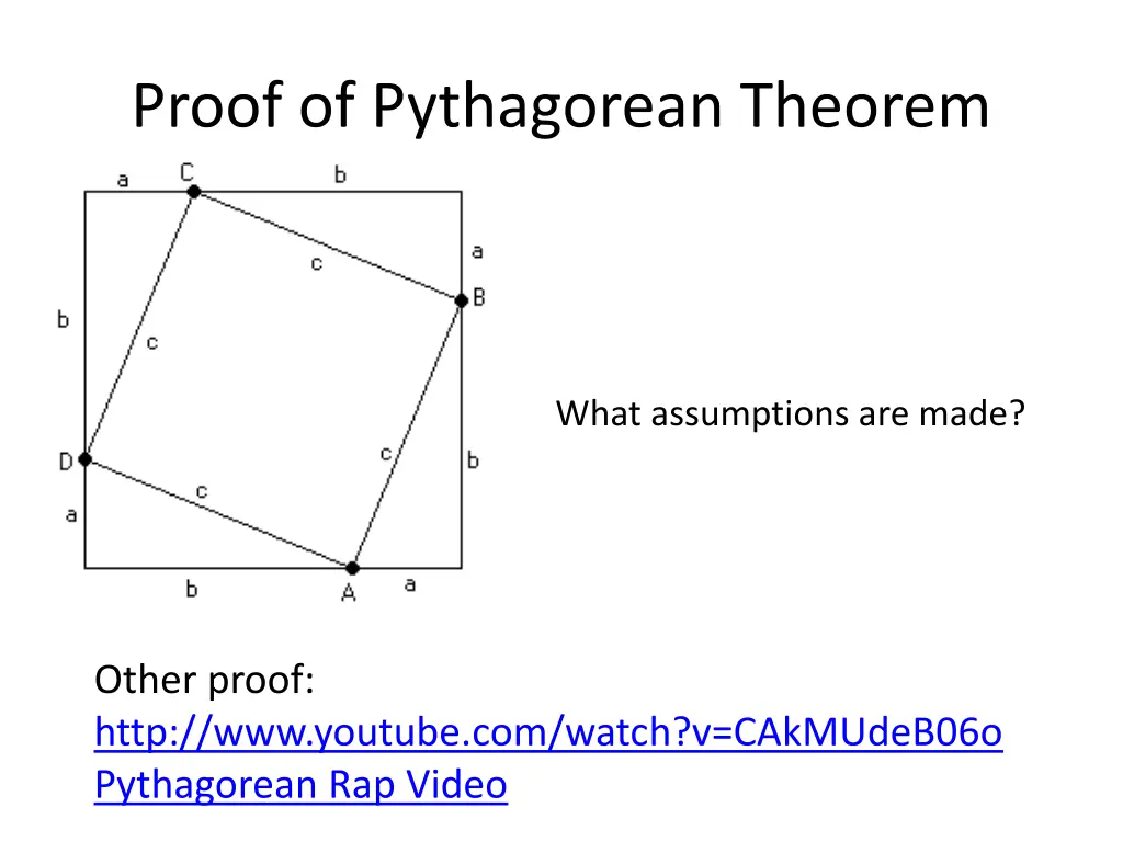 proof of pythagorean theorem