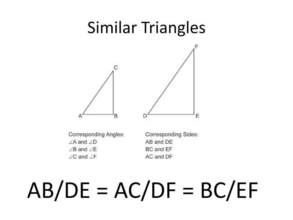 similar triangles