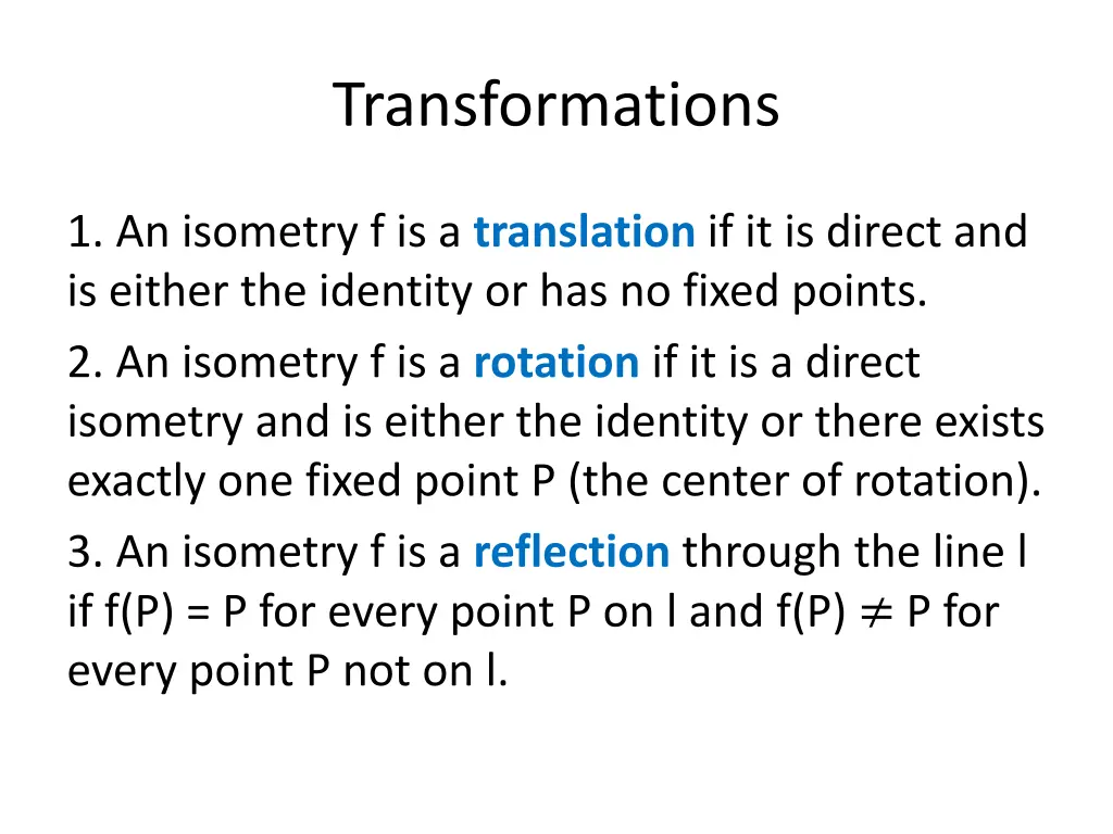 transformations