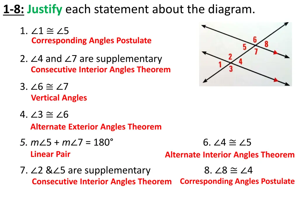 1 8 justify each statement about the diagram