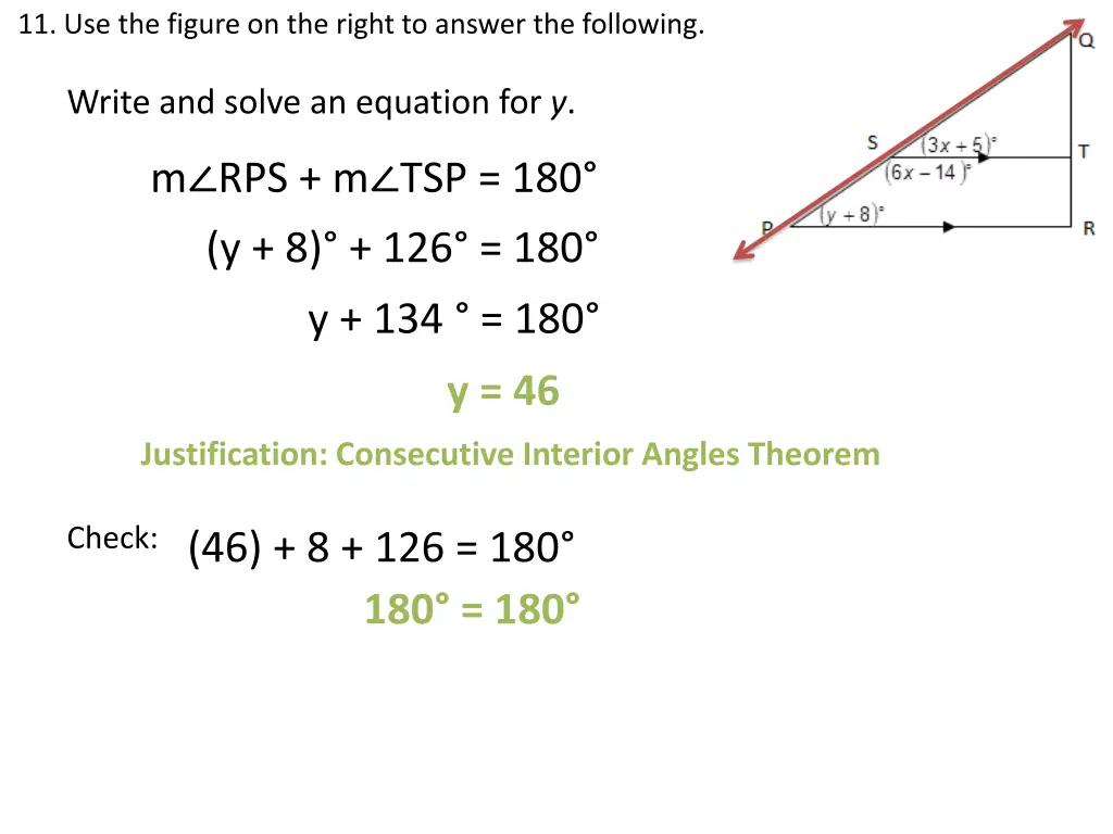 11 use the figure on the right to answer 3