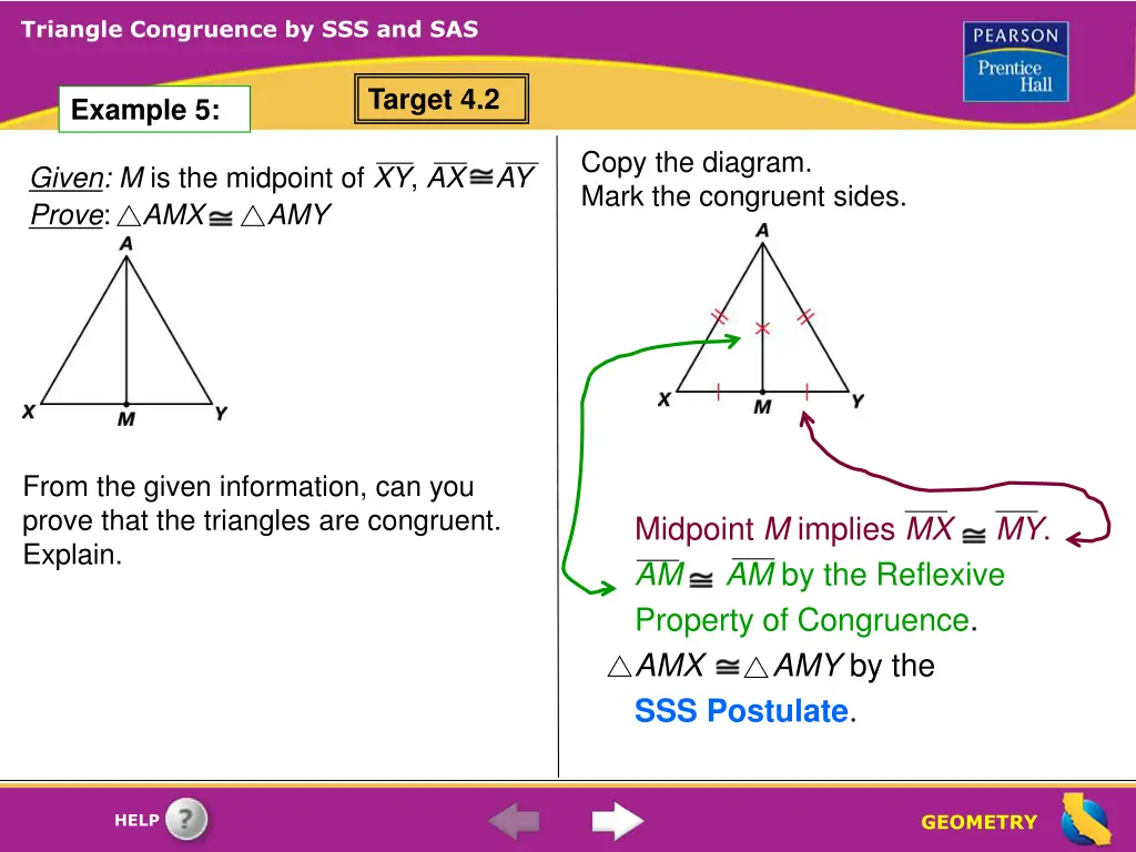 triangle congruence by sss and sas