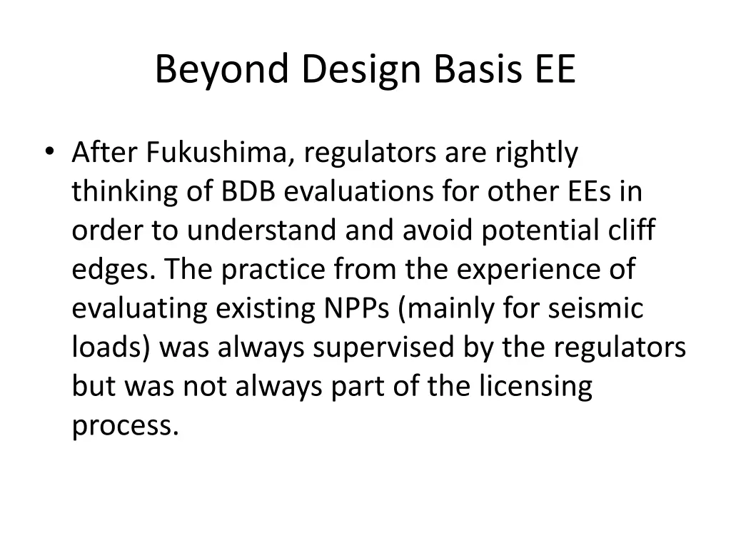 beyond design basis ee 2