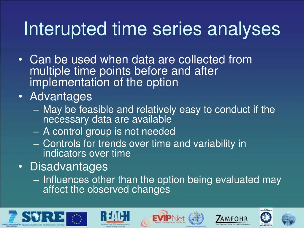 interupted time series analyses