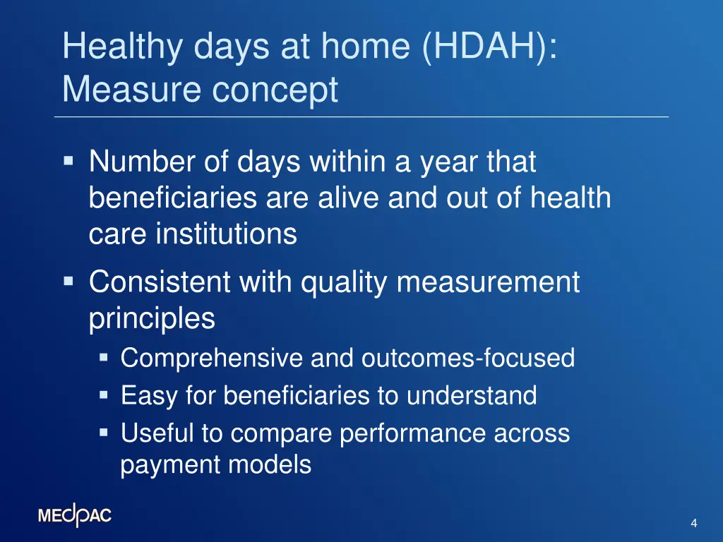 healthy days at home hdah measure concept