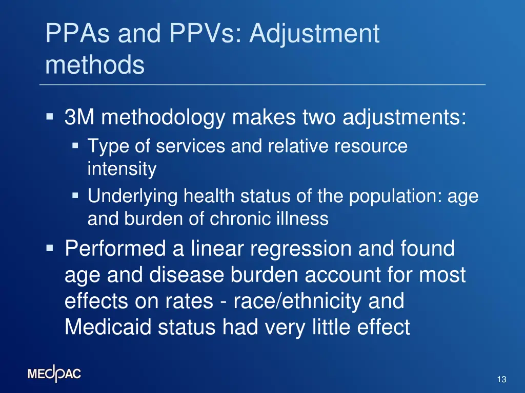 ppas and ppvs adjustment methods