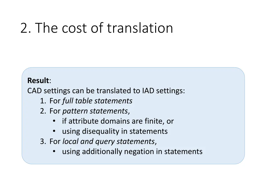 2 the cost of translation