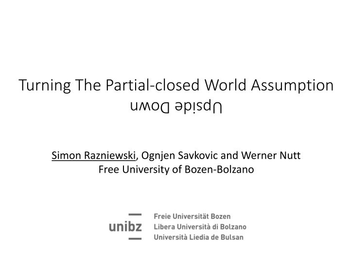 turning the partial closed world assumption