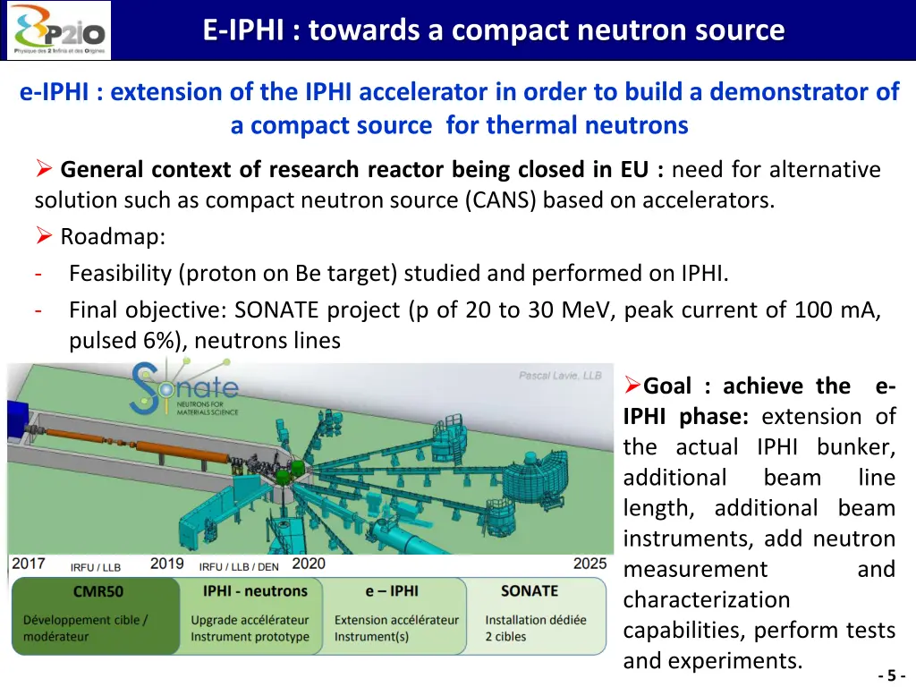 e iphi towards a compact neutron source