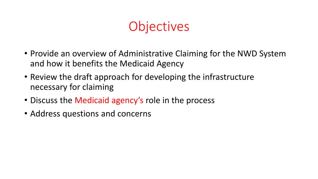 objectives