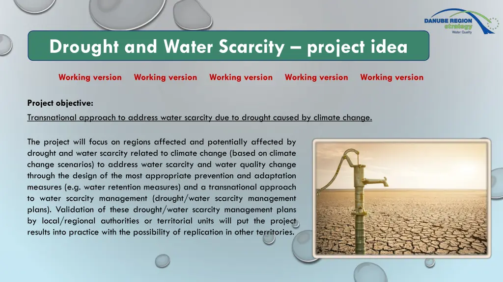 drought and water scarcity project idea 1