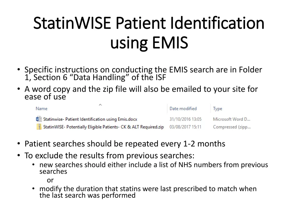 statinwise statinwise patient identification