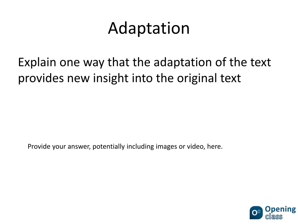 adaptation 1