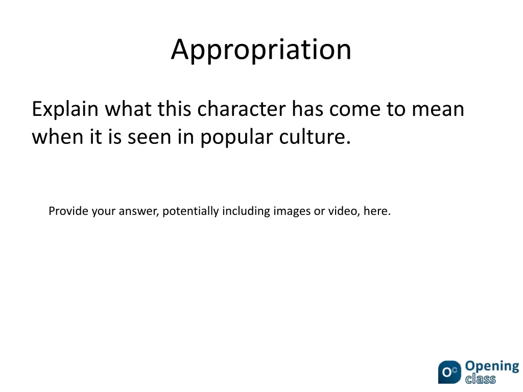 appropriation 3