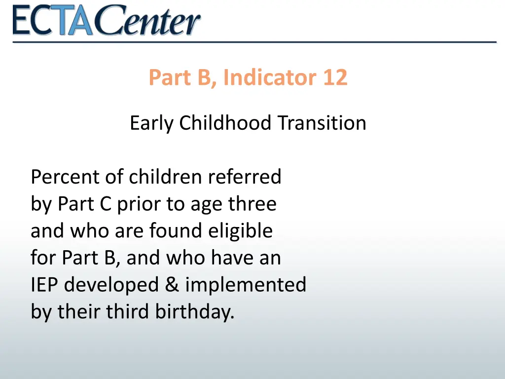 part b indicator 12