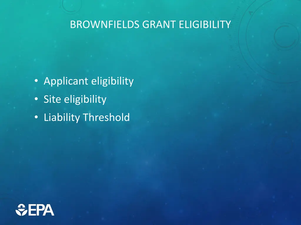 brownfields grant eligibility